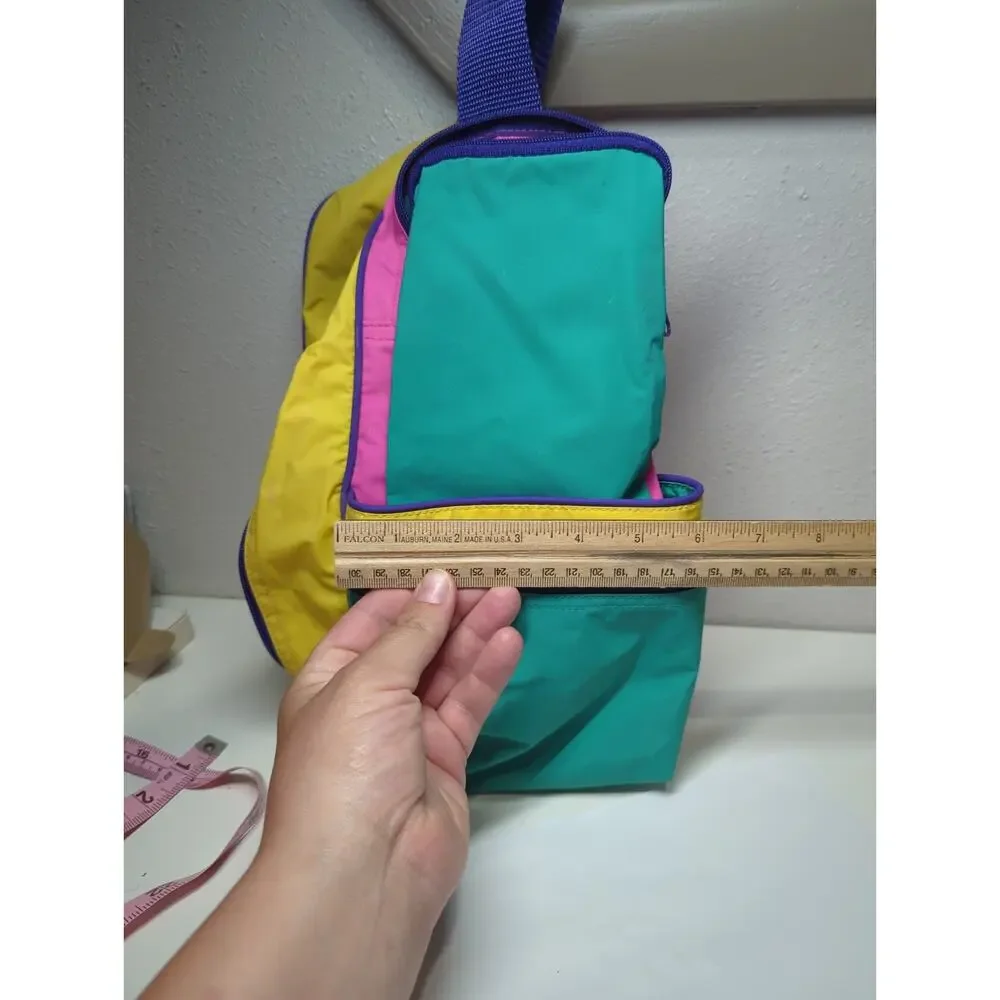 Vintage Retro Original Multi Color 80s 90s Shaving Traveling Bag Colorful Rare